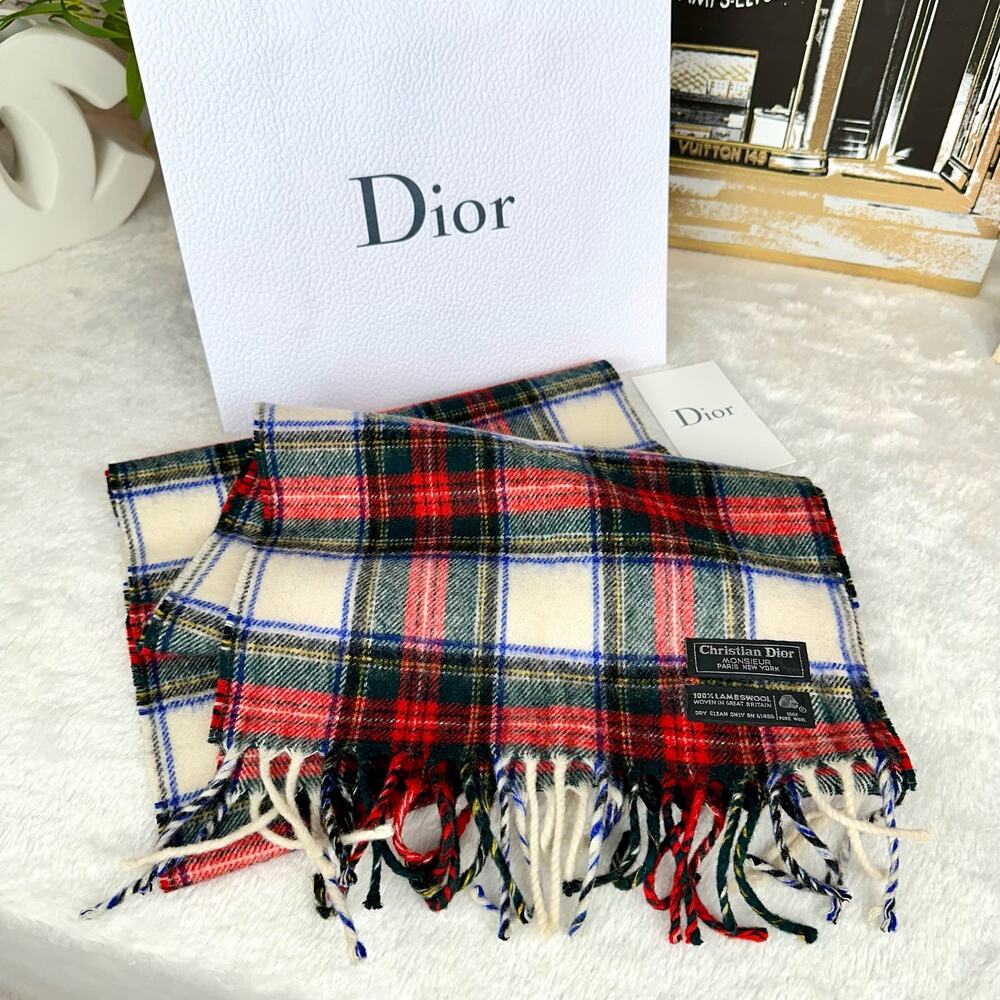 Christian Dior Monsieur Scarf 100% Lambswool. NICE! GREAT GIFT ITEM! - Picture 2 of 6